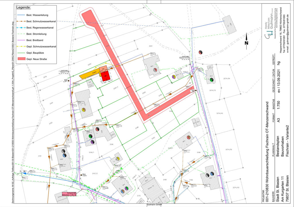 StBlasien Wohnbauerschliessung Fischrain Variante2